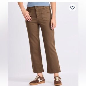 Studio Blue Darlene High Rise Wide Leg Crop with Patch Pockets